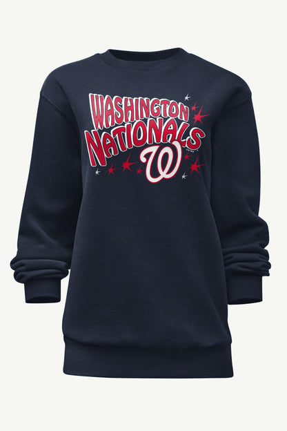 WOMENS WASHINGTON NATIONALS FIREWORKS SWEATSHIRT - Navy