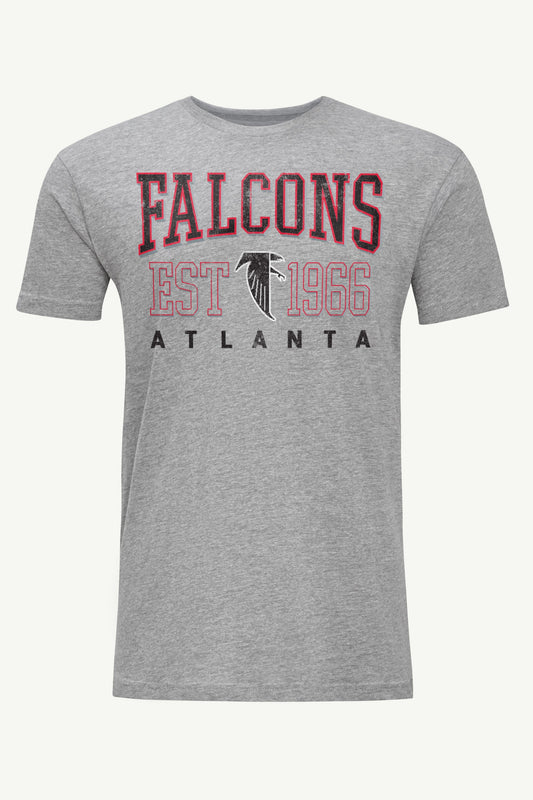 MENS ATLANTA FALCONS RETRO T SHIRT - Heather Grey