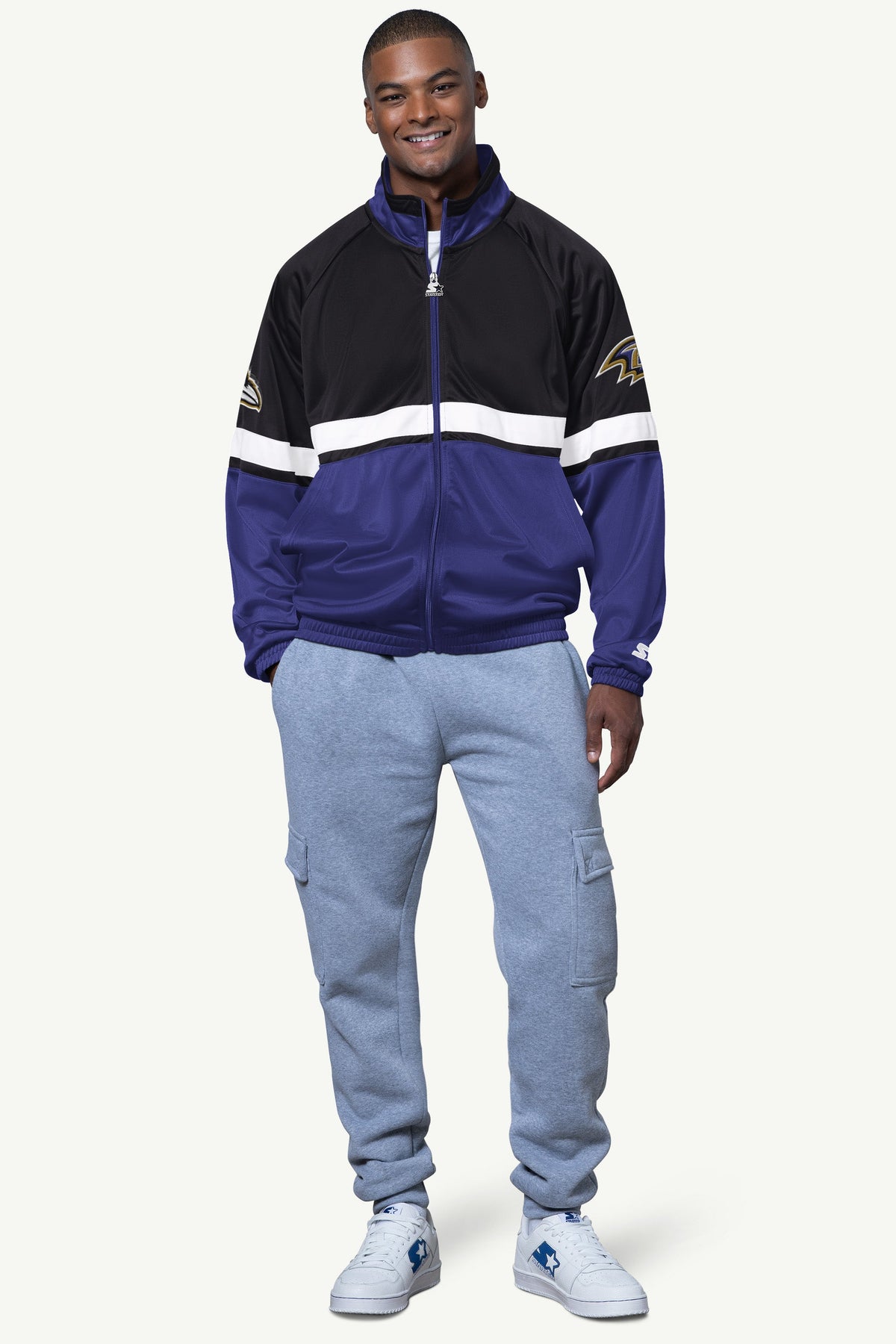 MENS BALTIMORE RAVENS VETERAN TRACK JACKET - Starter