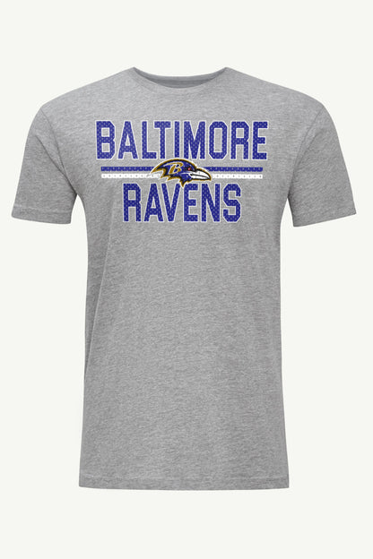 MENS BALTIMORE RAVENS MESH LOOK T SHIRT - Heather Grey