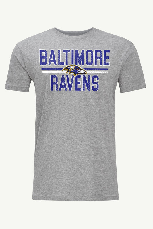 MENS BALTIMORE RAVENS MESH LOOK T SHIRT - Heather Grey