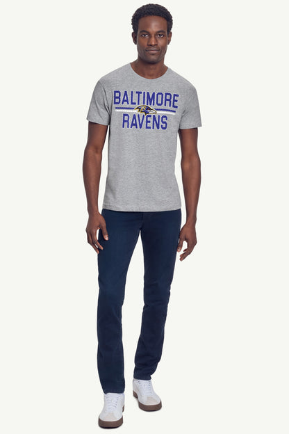 MENS BALTIMORE RAVENS MESH LOOK T SHIRT - Heather Grey