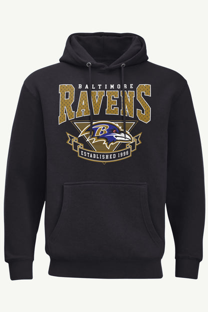 MENS BALTIMORE RAVENS 80's INSPIRED HOODIE - Black