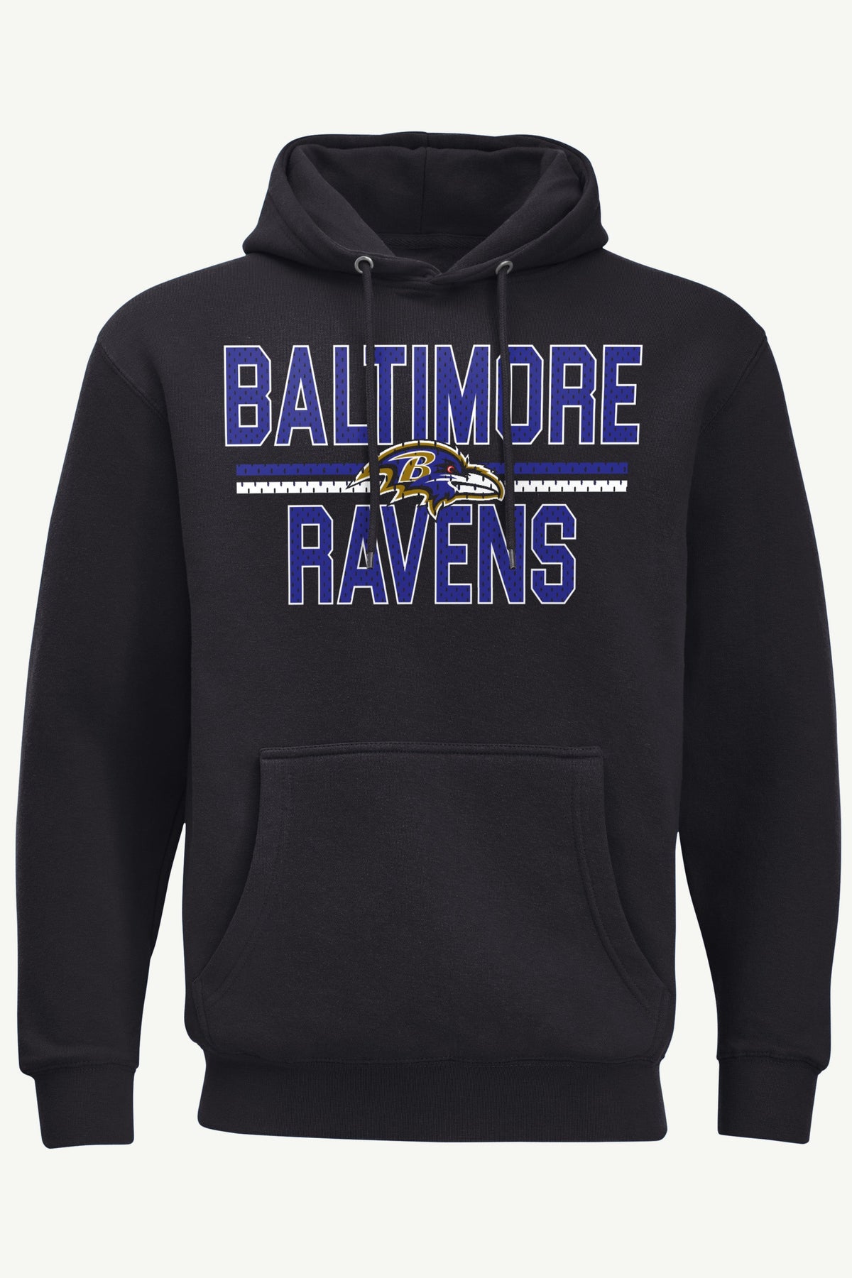 MENS BALTIMORE RAVENS MESH LOOK HOODIE - Black