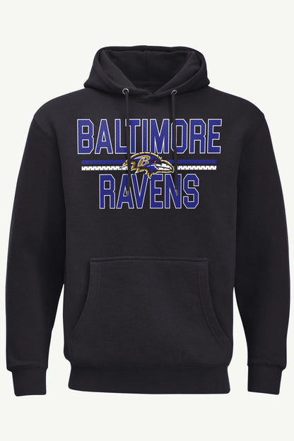MENS BALTIMORE RAVENS MESH LOOK HOODIE - Black