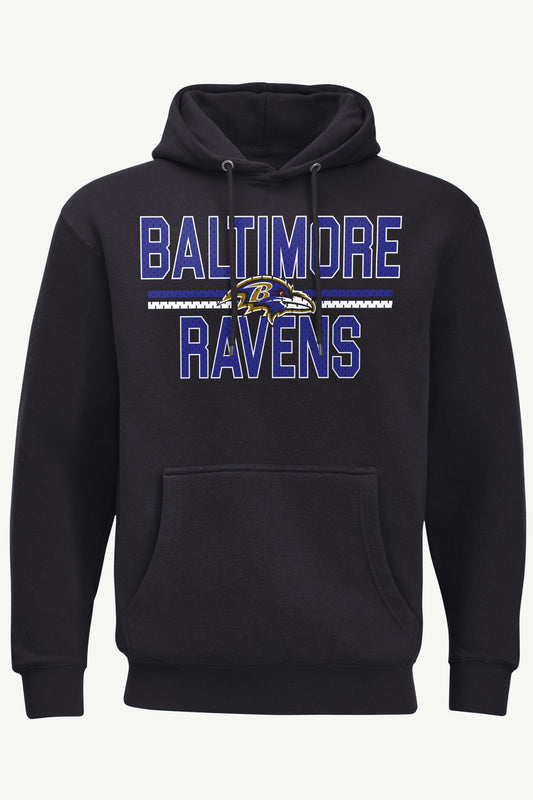 MENS BALTIMORE RAVENS MESH LOOK HOODIE - Black