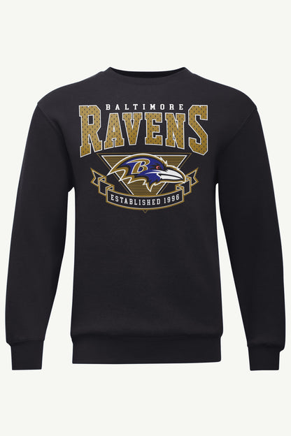 MENS BALTIMORE RAVENS 80's INSPIRED SWEATSHIRT - Black