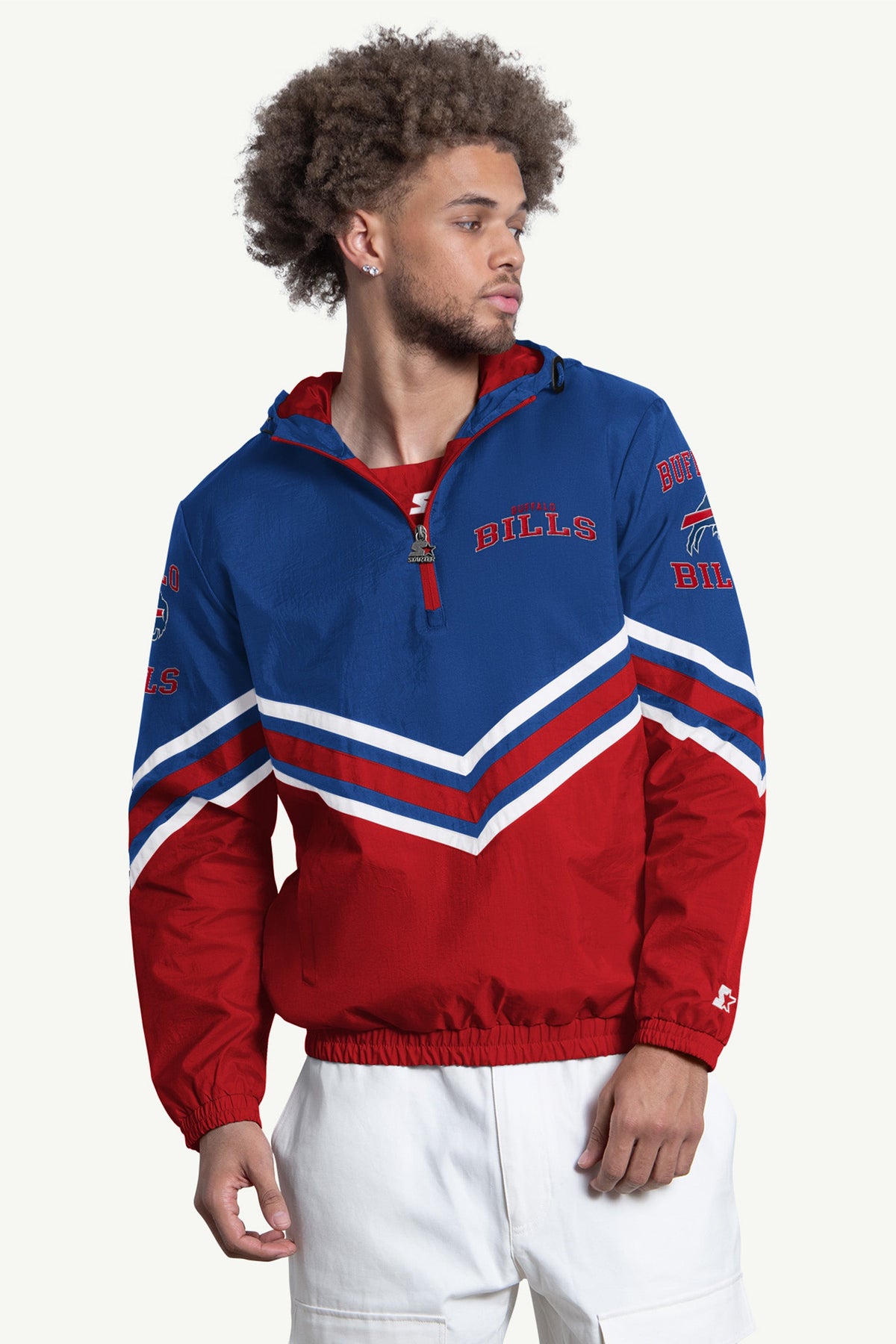MENS BUFFALO BILLS  FAIR  FAIR PLAY HALF ZIP HOODED PULLOVER - Multi