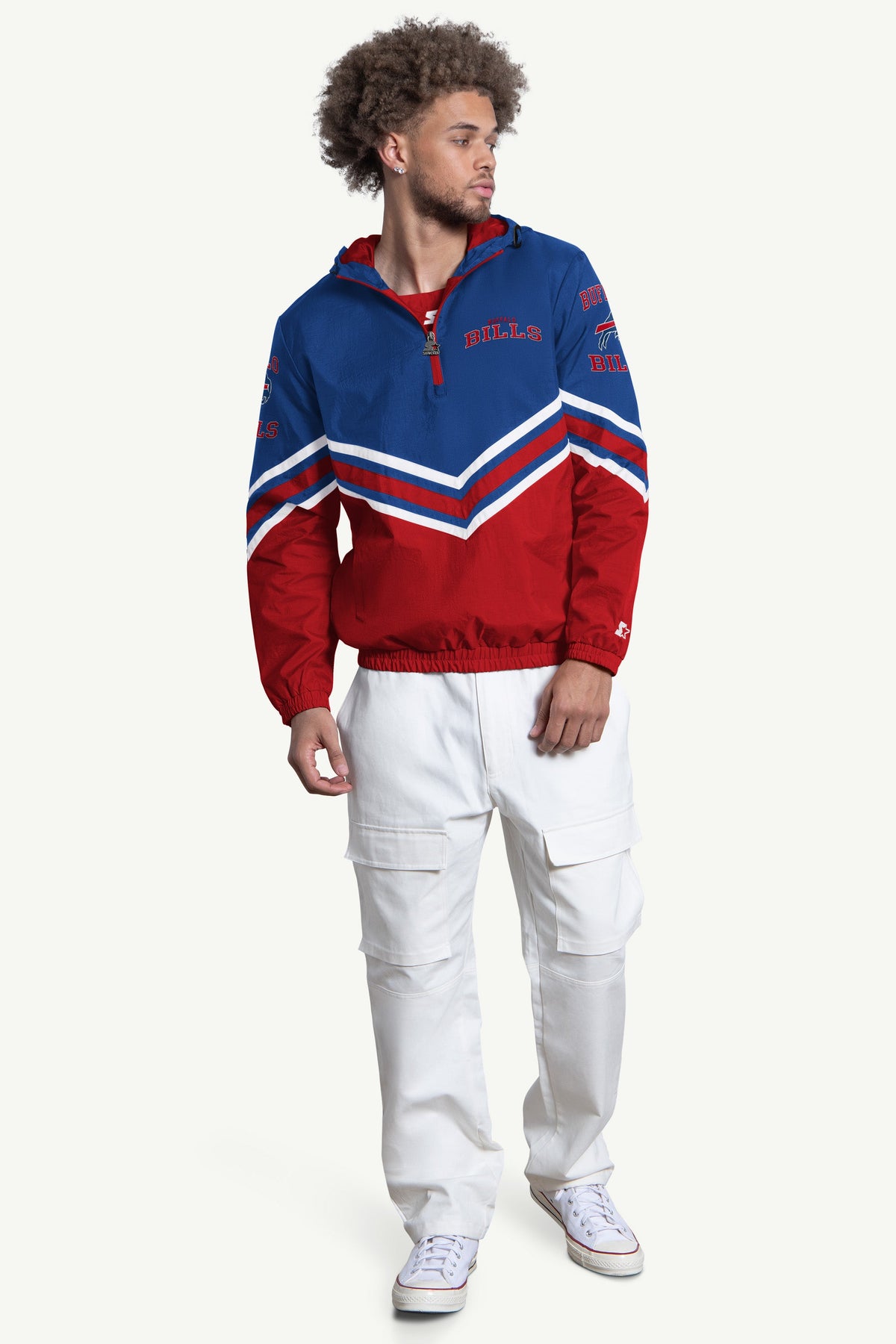 MENS BUFFALO BILLS  FAIR  FAIR PLAY HALF ZIP HOODED PULLOVER - Multi