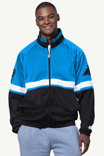 MENS CAROLINA PANTHERS VETERAN TRACK JACKET - Starter