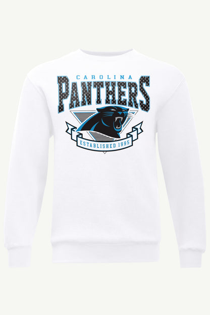 MENS CAROLINA PANTHERS 80's INSPIRED SWEATSHIRT - White