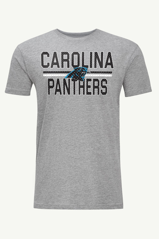MENS CAROLINA PANTHERS MESH LOOK T SHIRT - Heather Grey