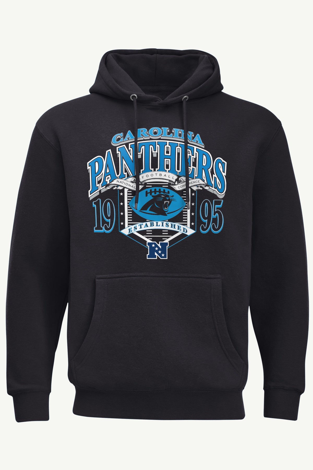 MENS CAROLINA PANTHERS 80s INSPIRED FIELD HOODIE - Black