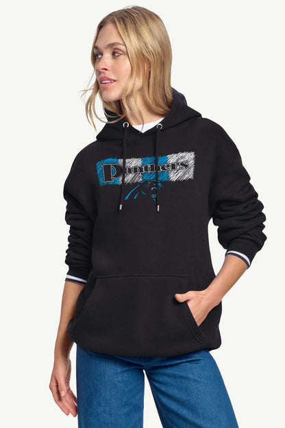 WOMENS CAROLINA PANTHERS COLOR SHADING HOODIE - Black