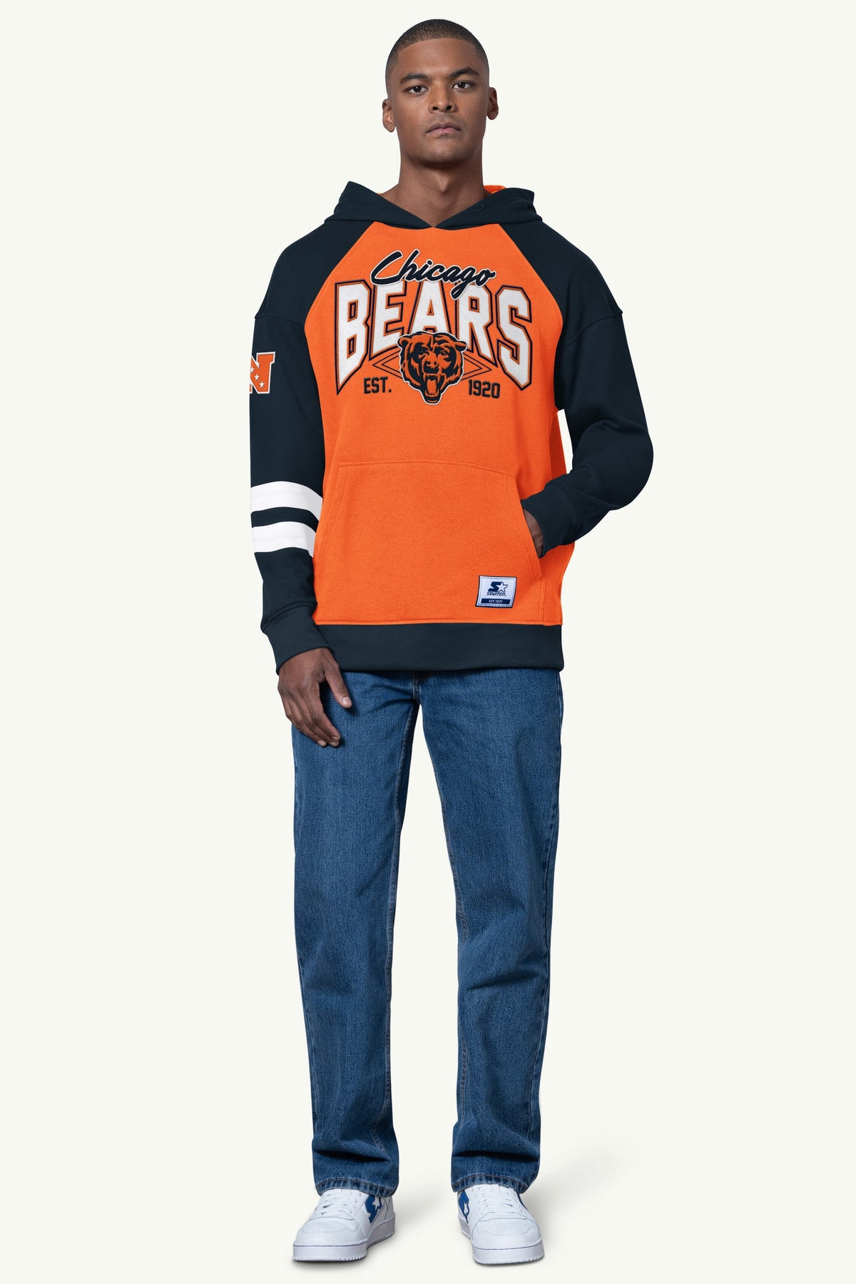 MENS CHICAGO BEARS INTERCEPTION COLORBLOCK HOODIE - Starter