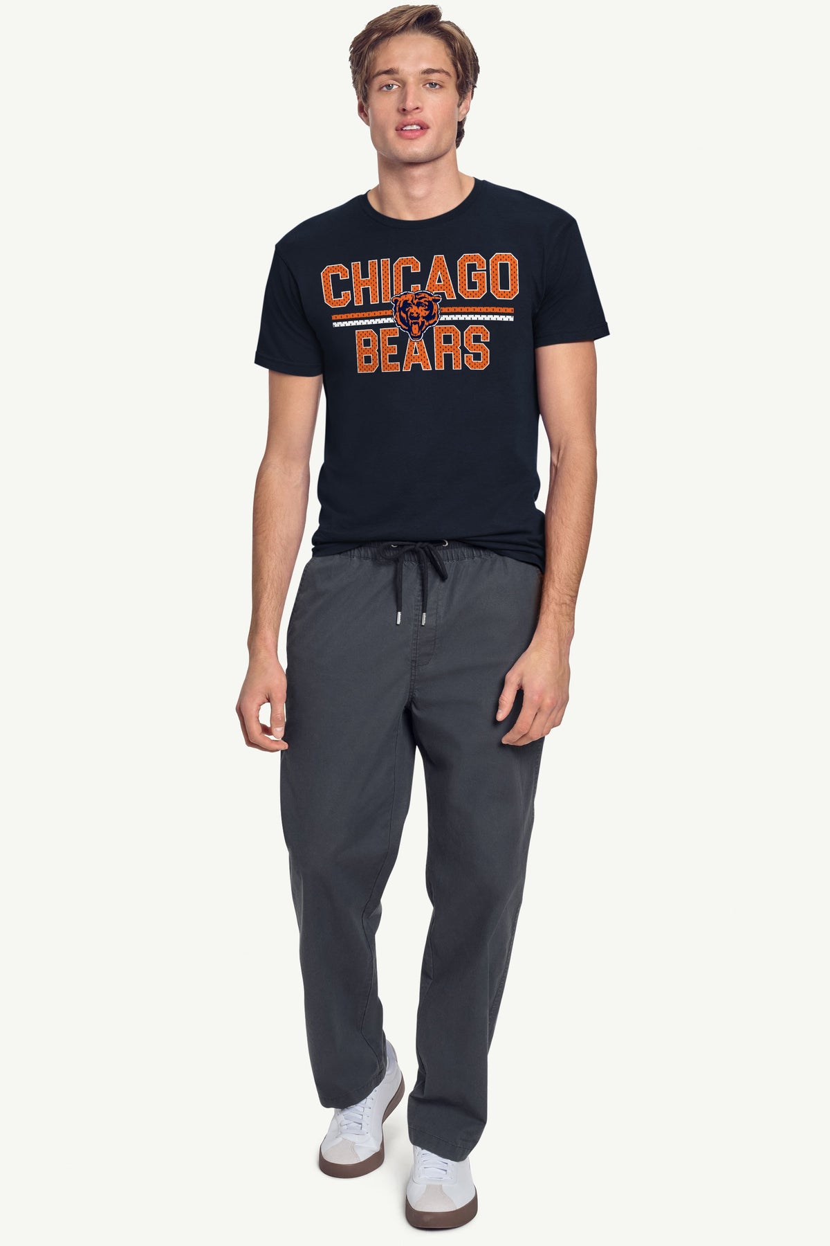 MENS CHICAGO BEARS MESH LOOK T SHIRT - Navy