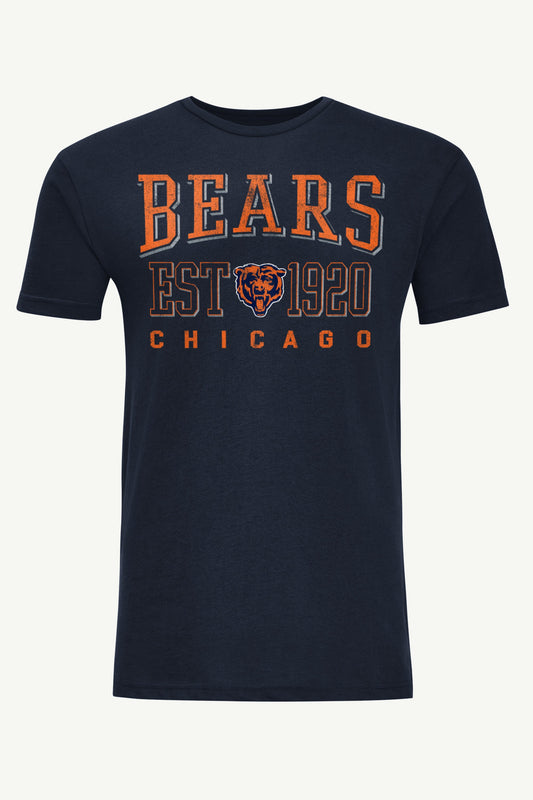 MENS CHICAGO BEARS RETRO T SHIRT - Navy