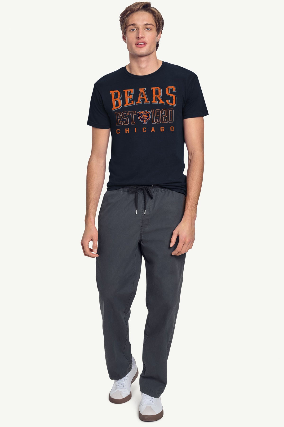 MENS CHICAGO BEARS RETRO T SHIRT - Navy