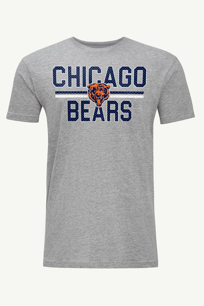 MENS CHICAGO BEARS MESH LOOK T SHIRT - Heather Grey