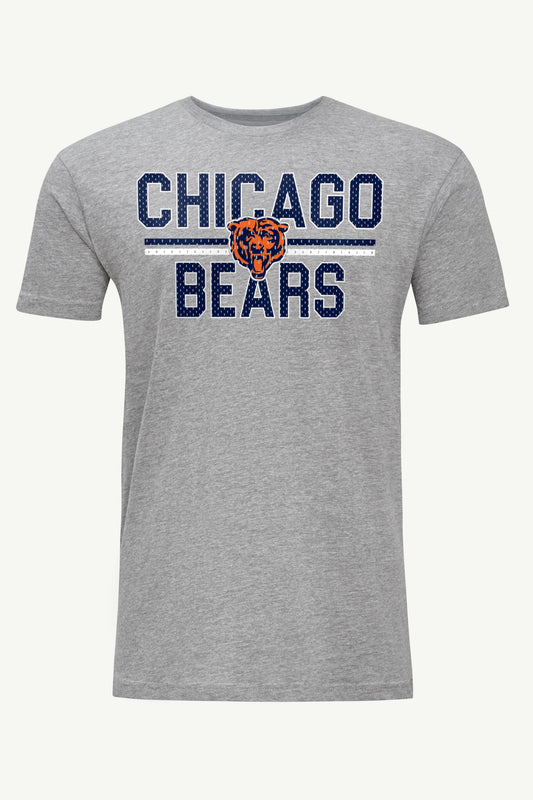 MENS CHICAGO BEARS MESH LOOK T SHIRT - Heather Grey