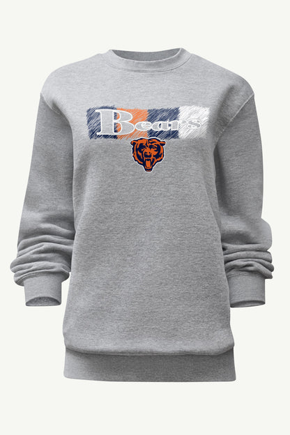 WOMENS CHICAGO BEARS COLOR SHADING SWEATSHIRT - Heather Grey