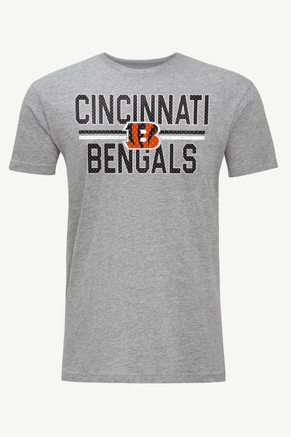MENS CINCINNATI BENGALS MESH LOOK T SHIRT - Heather Grey