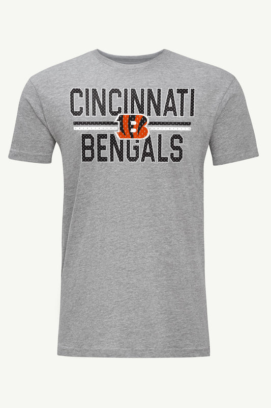 MENS CINCINNATI BENGALS MESH LOOK T SHIRT - Heather Grey