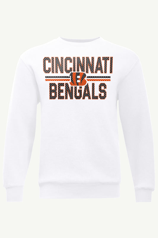 MENS CINCINNATI BENGALS MESH LOOK SWEATSHIRT - White