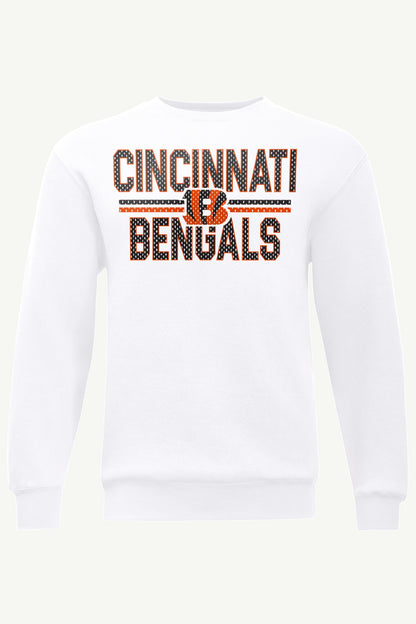 MENS CINCINNATI BENGALS MESH LOOK SWEATSHIRT - White