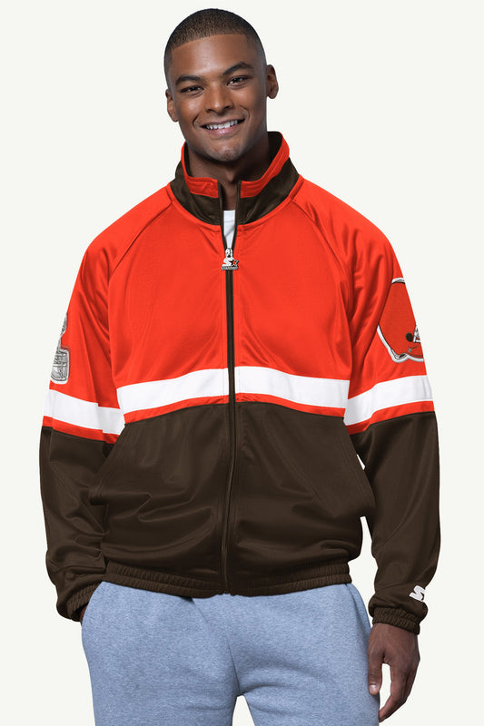 MENS CLEVELAND BROWNS VETERAN TRACK JACKET - Starter