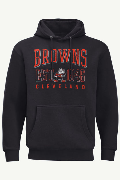 MENS CLEVELAND BROWNS RETRO HOODIE - Black