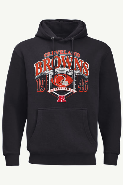 MENS CLEVELAND BROWNS 80s INSPIRED FIELD HOODIE - Black