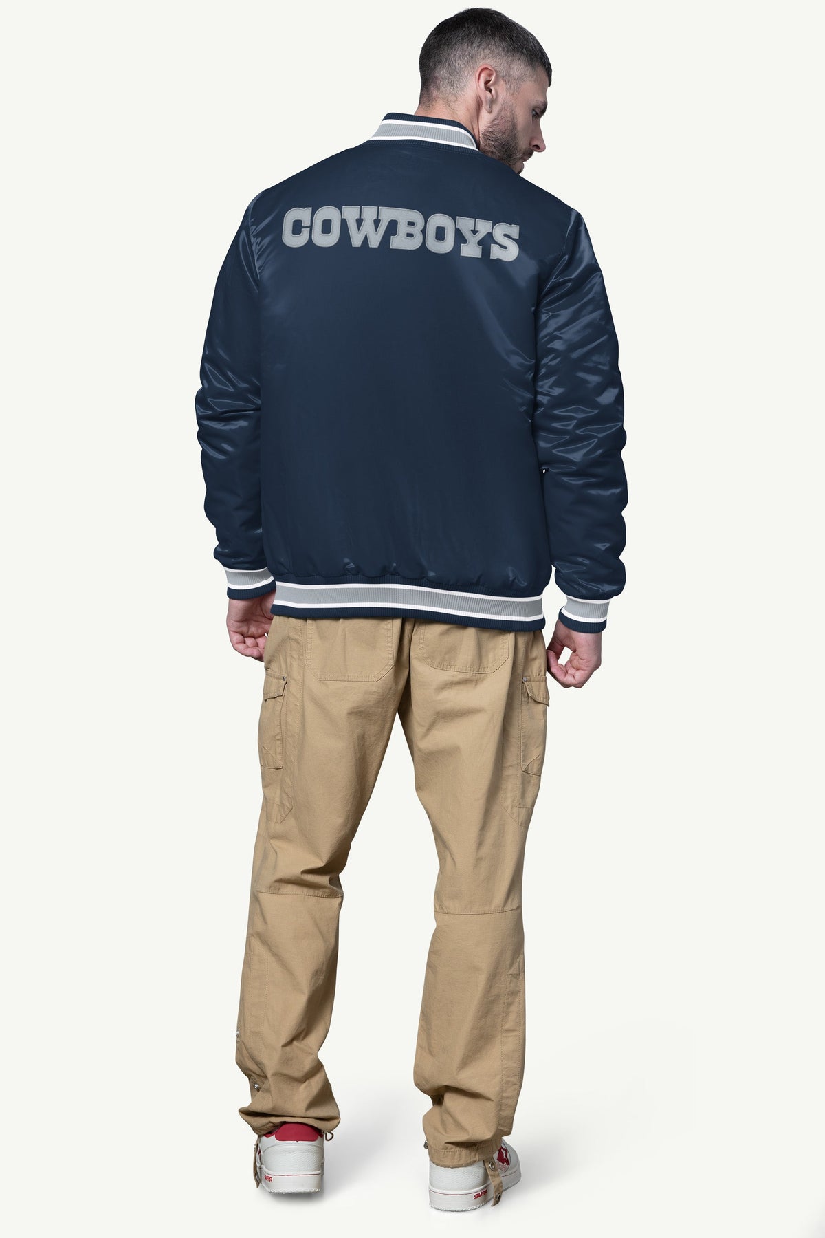 MENS DALLAS COWBOYS SHOCK WAVE SATIN JACKET - Starter