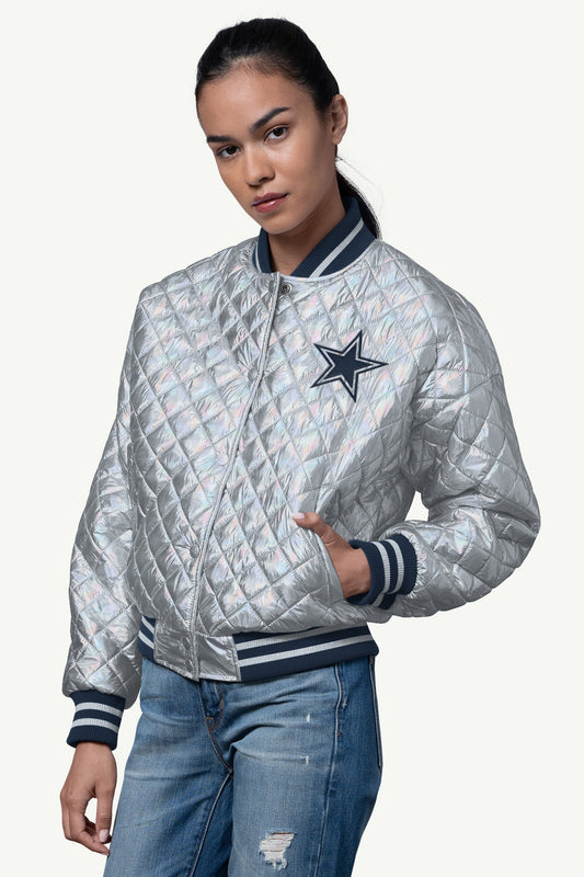 WOMENS DALLAS COWBOYS BLOWOUT METALLIC JACKET - Starter