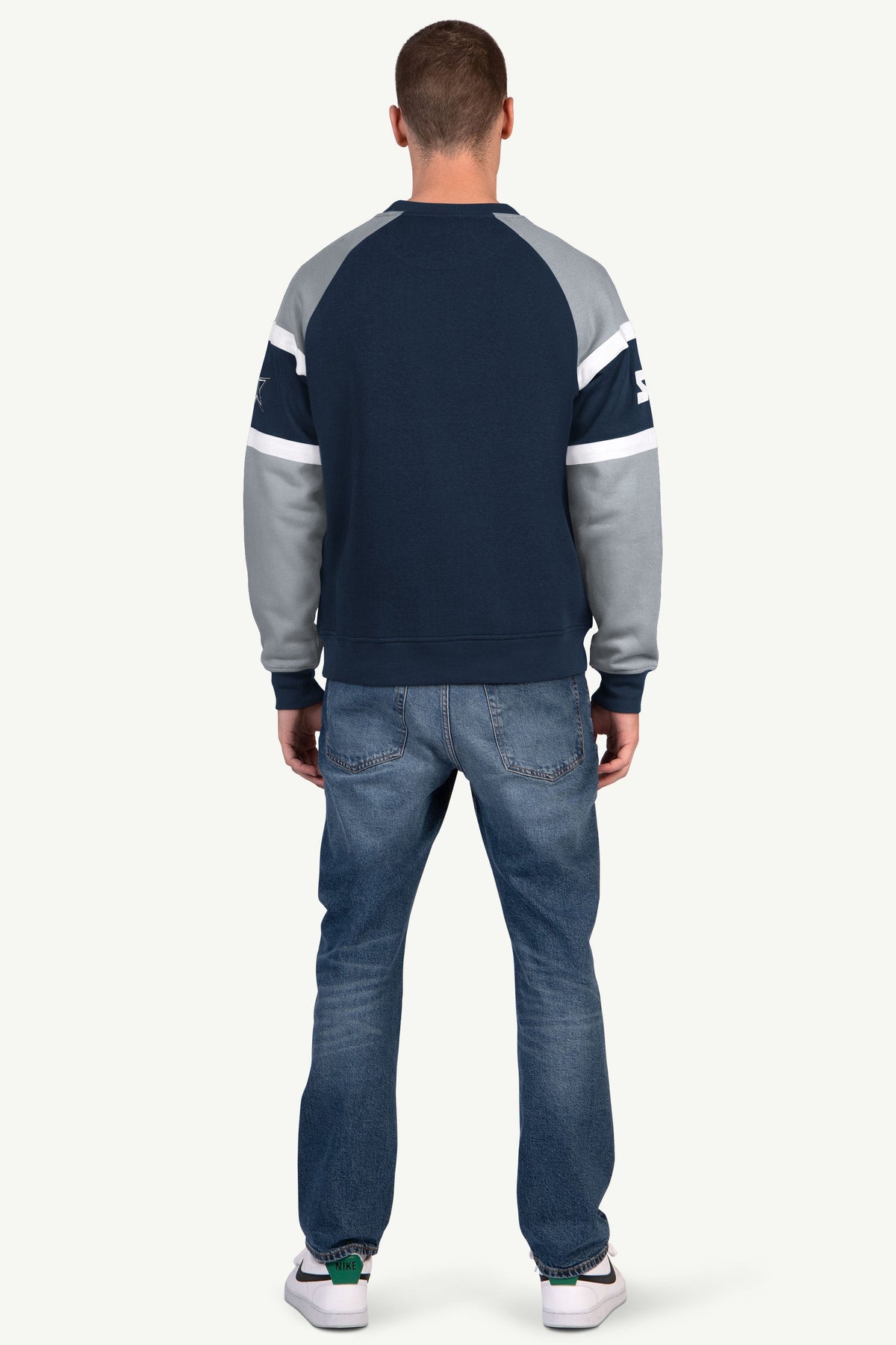 MENS DALLAS COWBOYS DIME BACK COLORBLOCK CREWNECK - Starter