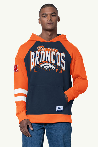 MENS DENVER BRONCOS INTERCEPTION COLORBLOCK HOODIE - Starter