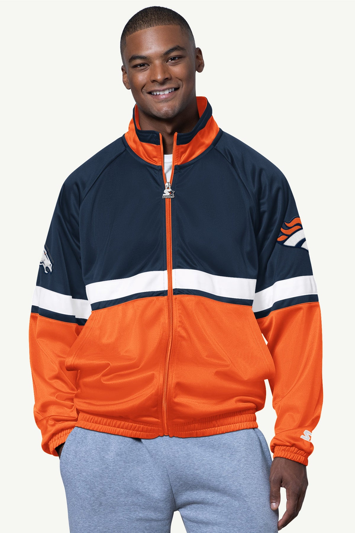 MENS DENVER BRONCOS VETERAN TRACK JACKET - Starter