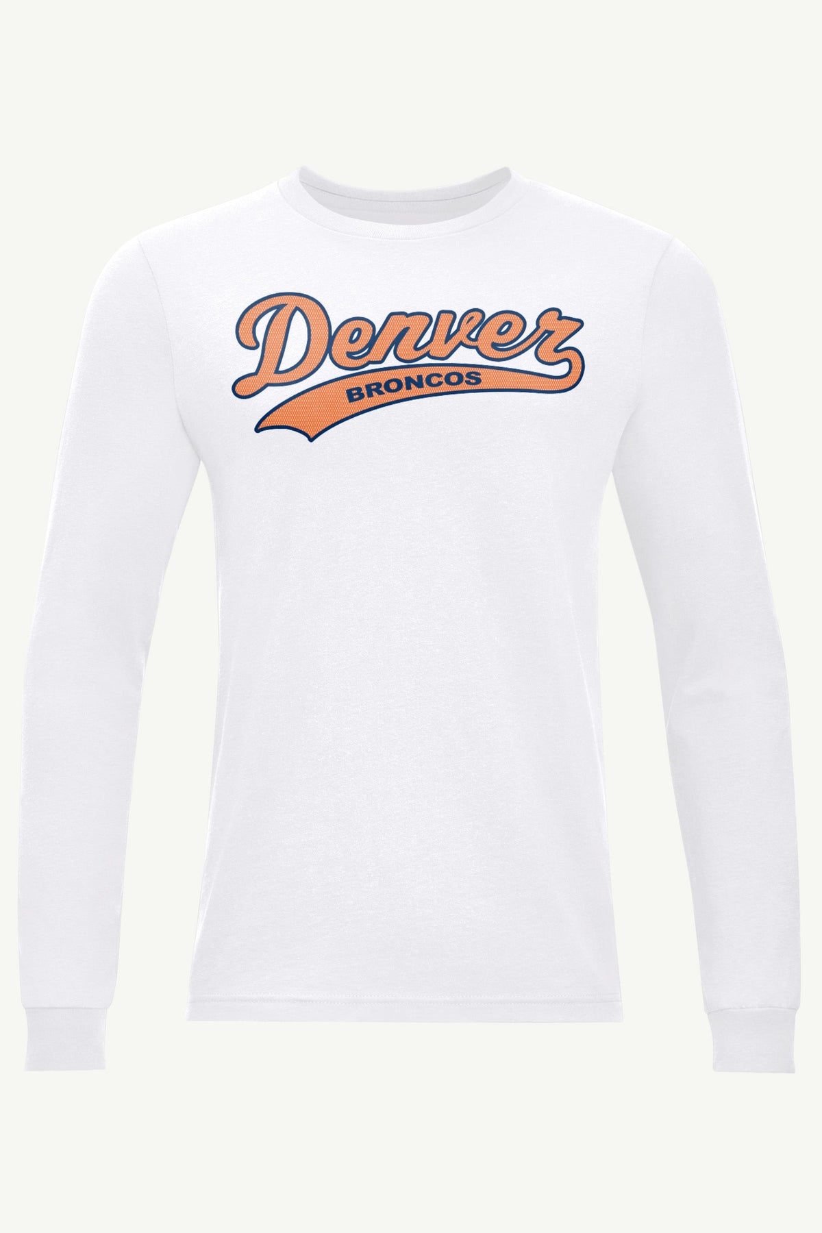 MENS DENVER BRONCOS TAILSWEEP LONG SLEEVE T SHIRT - White
