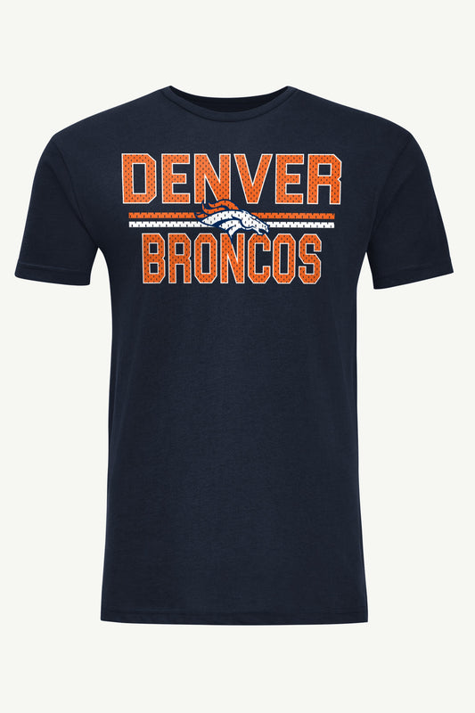 MENS DENVER BRONCOS MESH LOOK T SHIRT - Navy