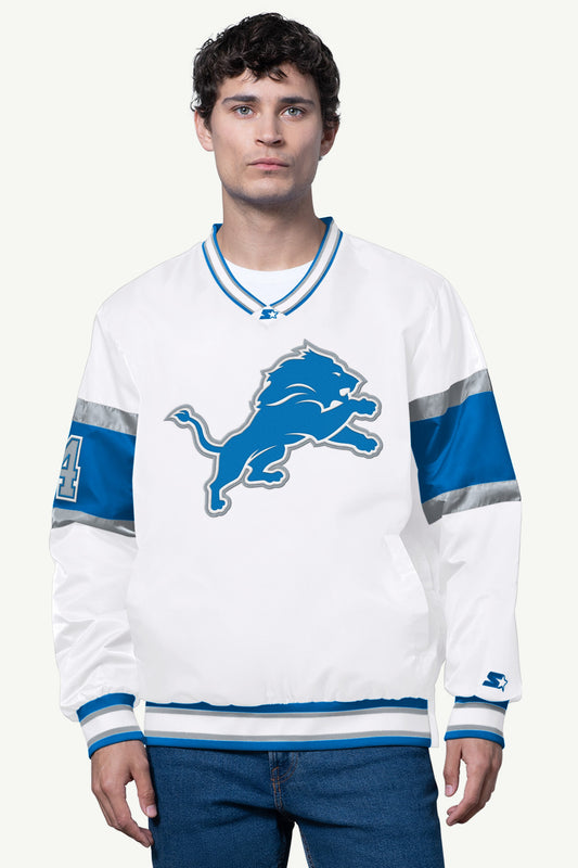 MENS DETROIT LIONS SIGNAL COLLAR PULLOVER - Starter