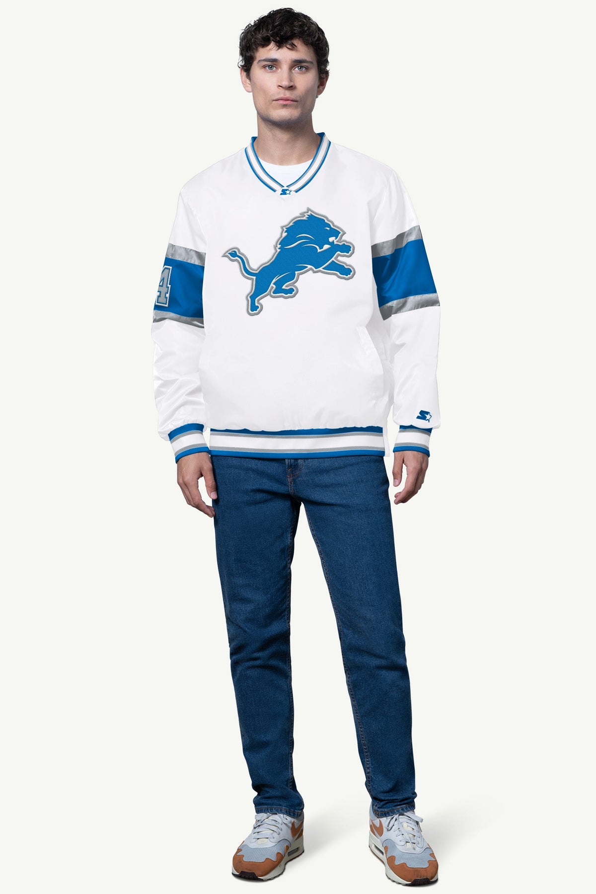 MENS DETROIT LIONS SIGNAL COLLAR PULLOVER - Starter