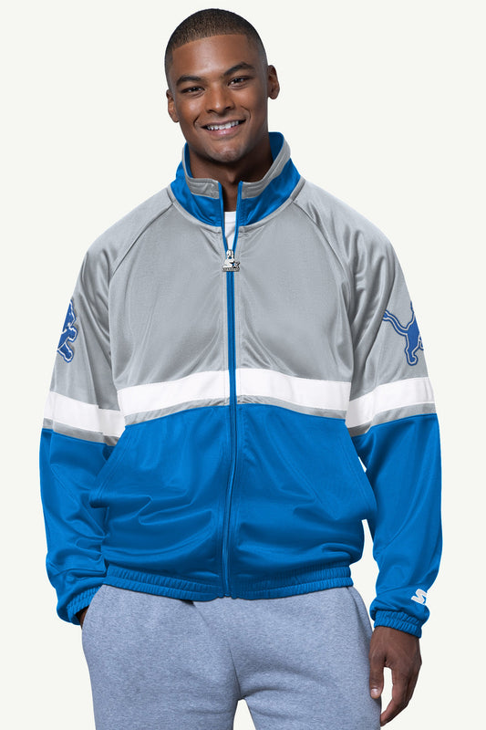 MENS DETROIT LIONS VETERAN TRACK JACKET - Starter