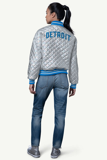 WOMENS DETROIT LIONS BLOWOUT METALLIC JACKET - Starter