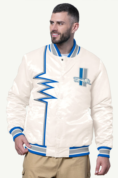 MENS DETROIT LIONS SHOCK WAVE SATIN JACKET - Starter