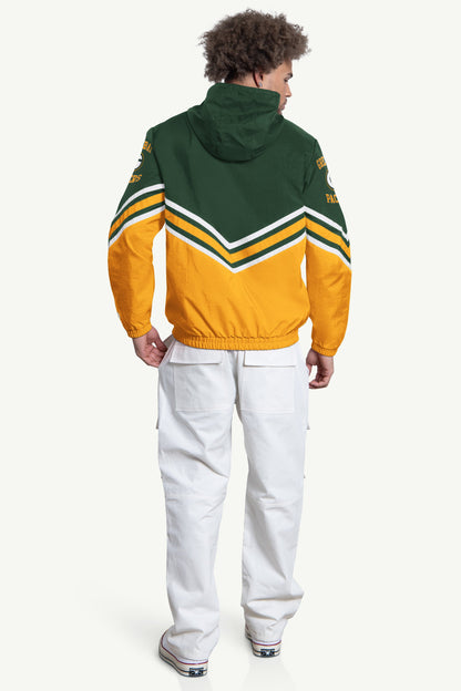 MENS GREENBAY PACKERS  FAIR PLAY HALF ZIP HOODED PULLOVER - Multi