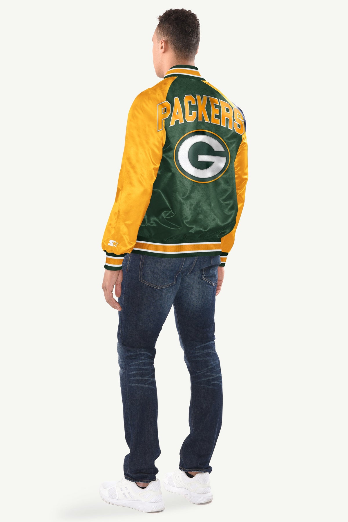 MENS GREEN BAY PACKERS INDUCTEE SATIN VARSITY JACKET - Multi