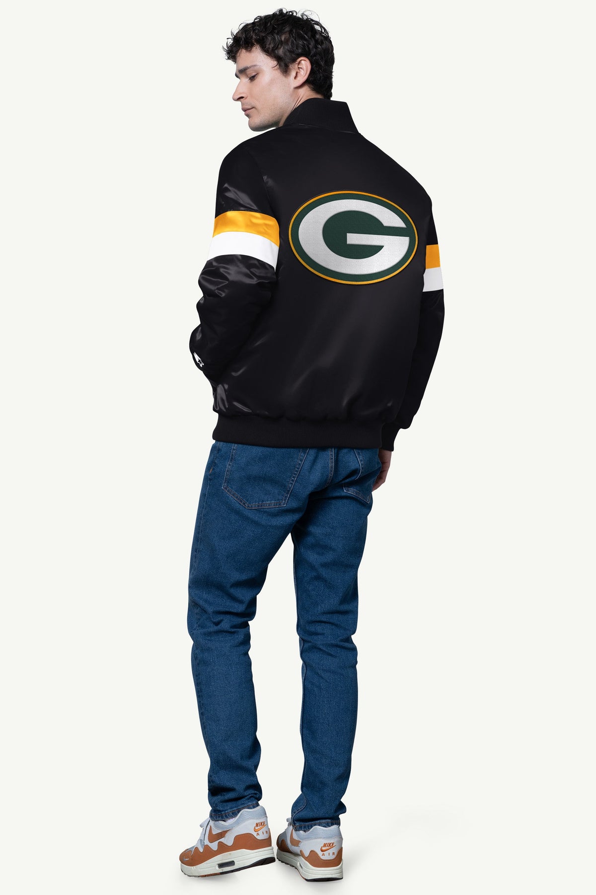 MENS GREEN BAY PACKERS SATIN VARSITY JACKET - Multi
