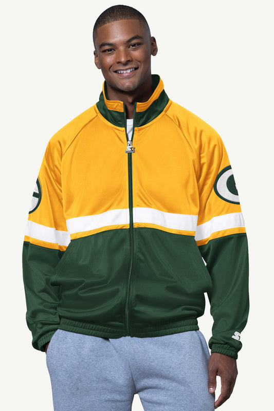 MENS GREEN BAY PACKERS VETERAN TRACK JACKET - Starter
