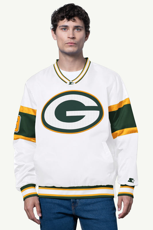 MENS GREEN BAY PACKERS SIGNAL COLLAR PULLOVER - Starter