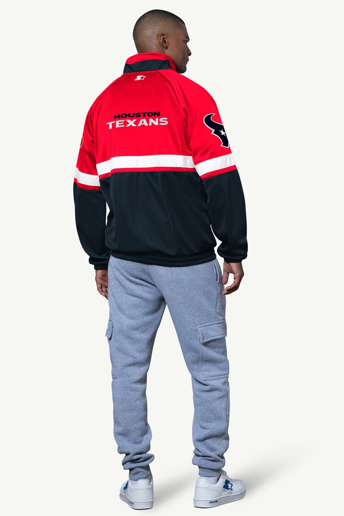 MENS HOUSTON TEXANS VETERAN TRACK JACKET - Starter